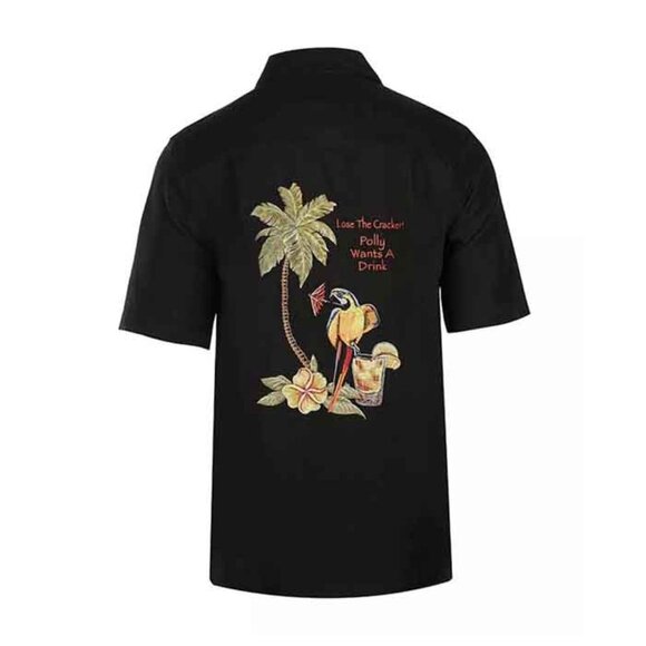 Weekender Men's Polly Wants a Drink Parrot Embroidered Shirt - Picture 1 of 1
